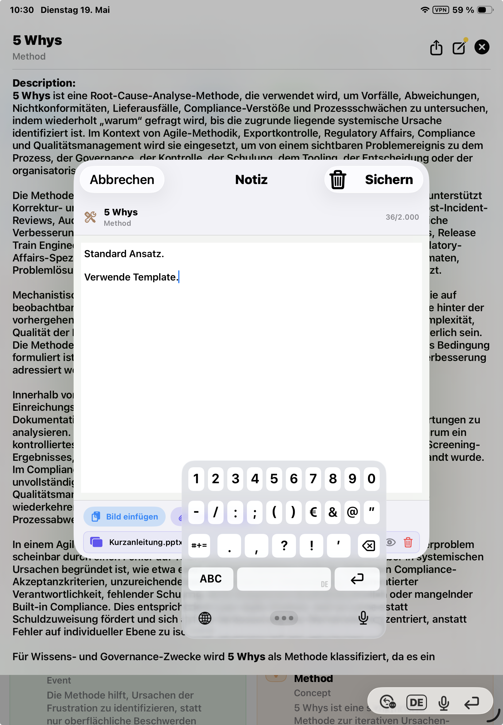 Create notes and attachments