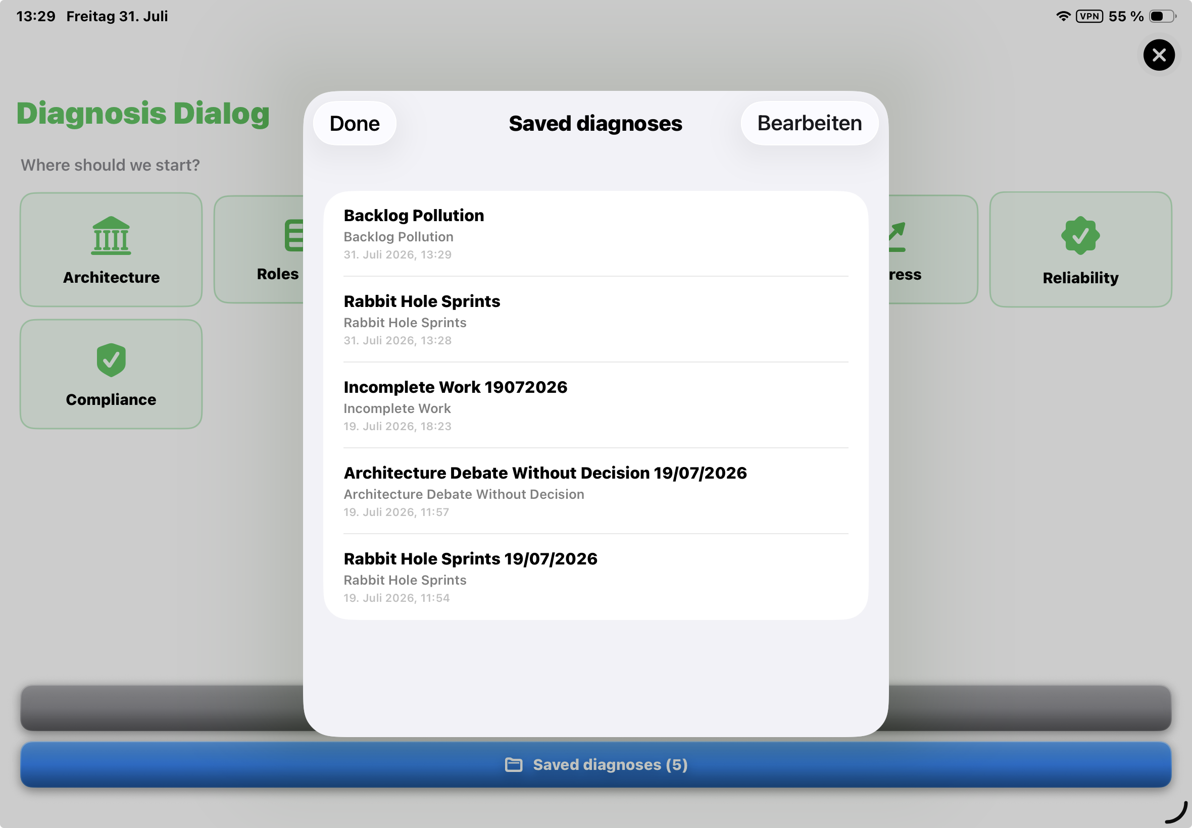 Record the diagnosis and next steps